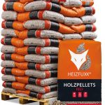 PALIGO Heizfuxx Holzpellets, rote Heizpellets, Hartholz-Holzpellets, Eco Energy Heizkessel-Sack, 6 mm 15 kg x 65 Säcke, 975 kg / 1 Palette