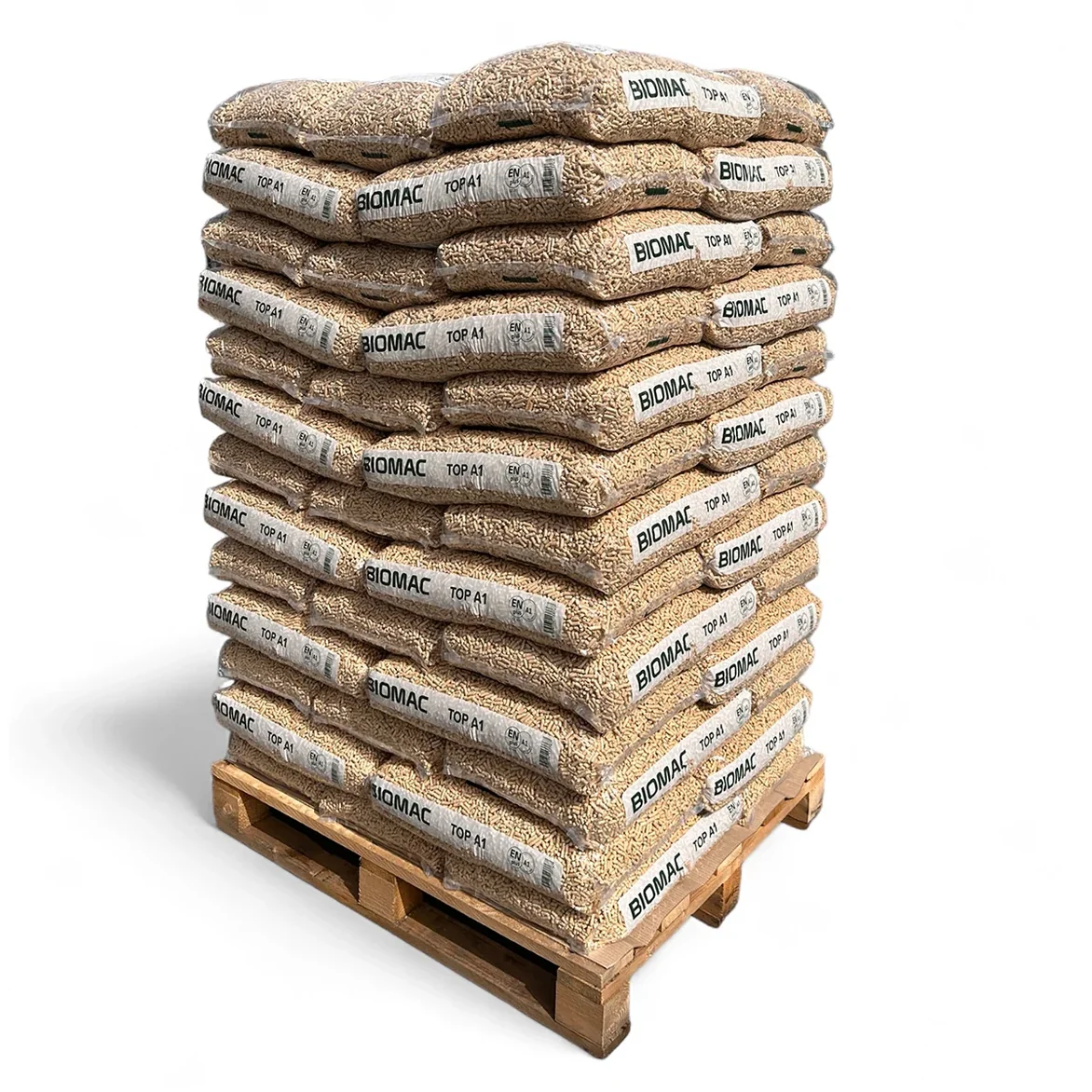 BIOMAC ENplus A1 Holzpellets BIOMAC ENplus A1 Holzpellets Tschechien 975kg 65 Saecke Palette – Bild 1